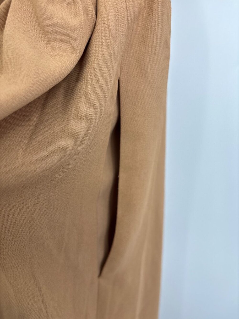 Entro Babydoll Dress Square Neckline Sheer Puff Sleeve Peach Apricot Small NEW - Picture 5 of 7